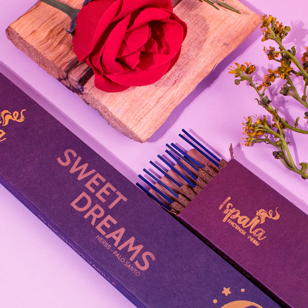 stresszoldás, ellazulás, nyugodt álom - Palo Santo fával, gyantával, perui gyógynövényekkel és valódi levendulaolajjal